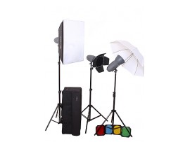 Visico VL-400 Plus Novel Kit Softbox + Barndoor 3 Head